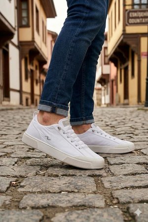 Fort Noka Champ Rahat Memory Foam İç Taban Keten Sneaker Erkek Ayakkabı