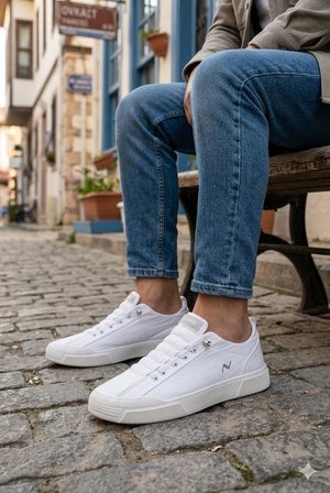 Fort Noka Champ Rahat Memory Foam İç Taban Keten Sneaker Erkek Ayakkabı