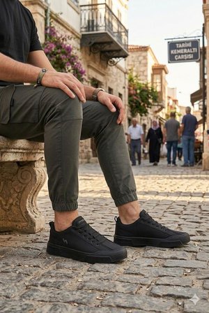 Fort Noka Champ Rahat Memory Foam İç Taban Keten Sneaker Erkek Ayakkabı