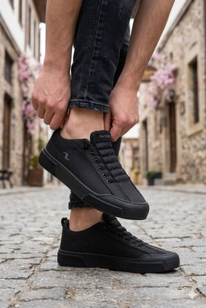 Fort Noka Champ Rahat Memory Foam İç Taban Keten Sneaker Erkek Ayakkabı