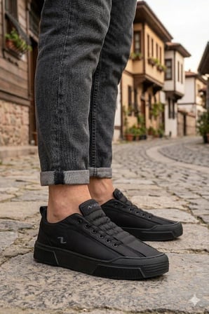 Fort Noka Champ Rahat Memory Foam İç Taban Keten Sneaker Erkek Ayakkabı