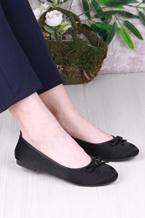 Fort 01-631 Soft Fiyonk Detaylı Şık Ev İş Ofis Rahat Günlük Ayakkabı Kadın Babet