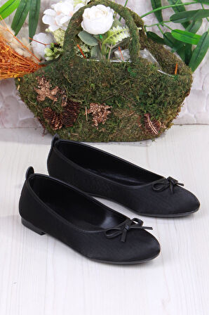 Fort 01-631 Soft Fiyonk Detaylı Şık Ev İş Ofis Rahat Günlük Ayakkabı Kadın Babet