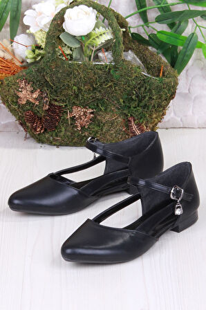 Fort 01-634 Soft Toka Detaylı Şık Ev İş Ofis Rahat Günlük Ayakkabı Kadın Babet