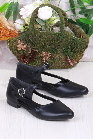 Fort 01-634 Soft Toka Detaylı Şık Ev İş Ofis Rahat Günlük Ayakkabı Kadın Babet