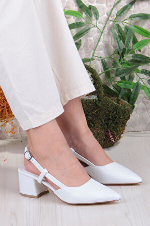 Fort 110-426 Fls Arkası Açık Klasik Topuklu Kadın Ayakkabı