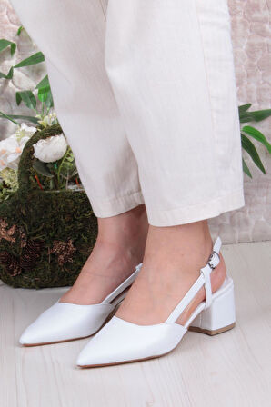 Fort 110-426 Fls Arkası Açık Klasik Topuklu Kadın Ayakkabı