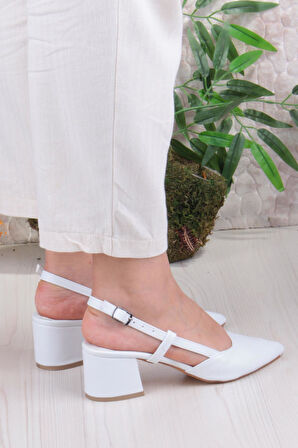 Fort 110-426 Fls Arkası Açık Klasik Topuklu Kadın Ayakkabı