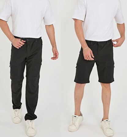 Şorta Dönüşen Likralı Yazlık Unisex Taktik Pantolon Outdoor Dönüştürülebilir Erkek Kadın Pantolon