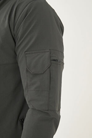Outdoor Unisex Slim Fit Likralı Su İtici Çok Cepli Mevsimlik Taktik Spor Ceket