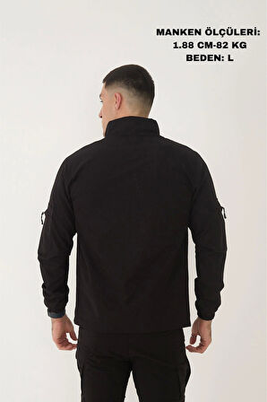 Outdoor Unisex Slim Fit Likralı Su İtici Çok Cepli Mevsimlik Taktik Spor Ceket