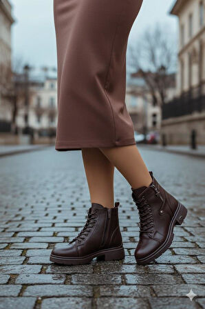 Mehmet Mete 1180 Rahat Sıcak Astar Kaymaz Taban Yumuşak Hakiki Deri Kadın Bot