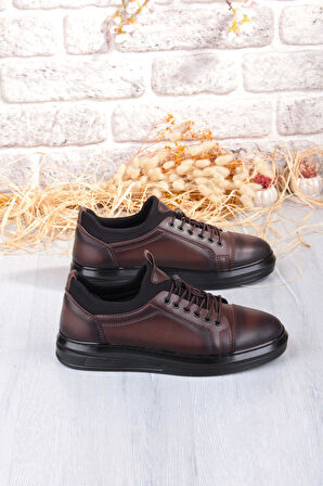 Fort 1196 Etap Lastik Bağcıklı Rahat Hafif Dikişli Taban Erkek Ayakkabı