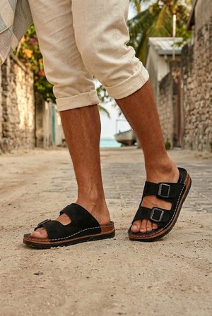 Fort 26210 Anatomik Esnek Rahat İki Tokalı Erkek Terlik