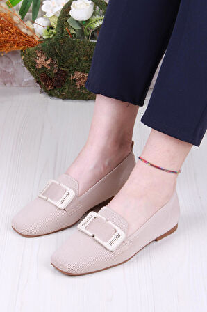 Fort 128-131 Fls Toka Detaylı Triko Kadın Babet