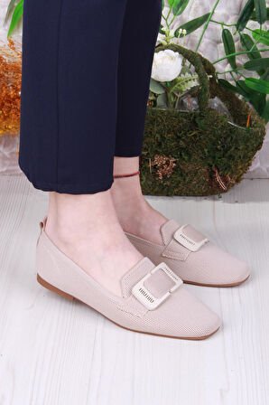 Fort 128-131 Fls Toka Detaylı Triko Kadın Babet