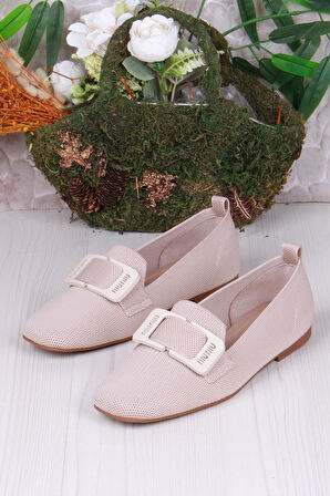 Fort 128-131 Fls Toka Detaylı Triko Kadın Babet