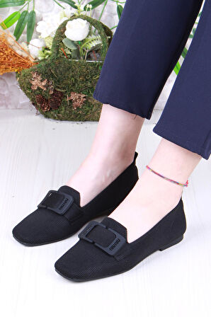 Fort 128-131 Fls Toka Detaylı Triko Kadın Babet