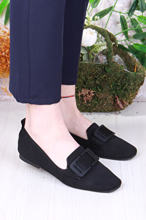 Fort 128-131 Fls Toka Detaylı Triko Kadın Babet