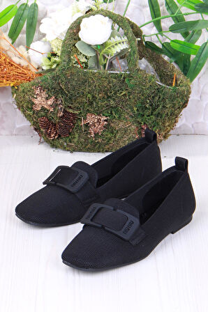 Fort 128-131 Fls Toka Detaylı Triko Kadın Babet