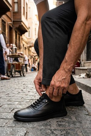 Mehmet Mete 37040 Anatomik Yumuşak Esnek Rahat Hakiki Deri Erkek Ayakkabı