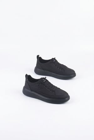Fort Lukas Noka Rahat Hafif Lastik Bağcıklı Keten Sneaker Erkek Ayakkabı