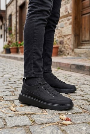 Fort Lukas Noka Rahat Hafif Lastik Bağcıklı Keten Sneaker Erkek Ayakkabı