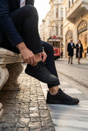 Fort Noka North Rahat Lastik Bağcıklı Sneaker Keten Erkek Ayakkabı