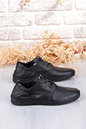 Mehmet Mete 42613 Lastikli Comfort Rahat Esnek Hakiki Deri Erkek Ayakkabı