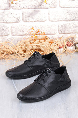 Mehmet Mete 42613 Lastikli Comfort Rahat Esnek Hakiki Deri Erkek Ayakkabı