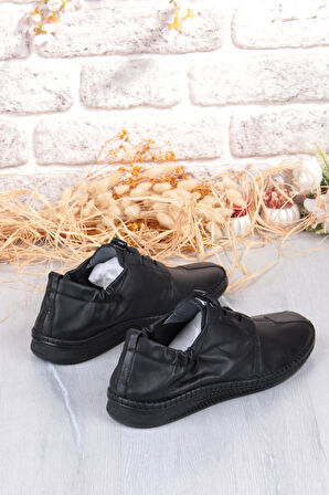 Mehmet Mete 42613 Lastikli Comfort Rahat Esnek Hakiki Deri Erkek Ayakkabı