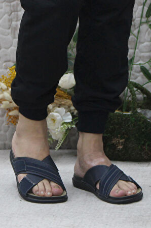 Fort 171202 Lacivert Rahat Esnek Anatomik Erkek Terlik