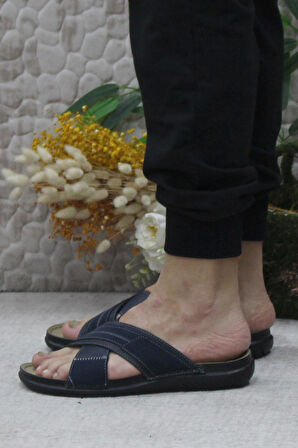 Fort 171202 Lacivert Rahat Esnek Anatomik Erkek Terlik