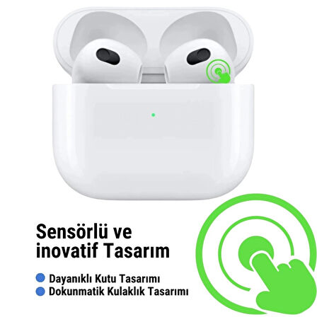 La Modena Premium 3. Nesil Beyaz Ios Android Uyumlu Kablosuz Bluetooth Kulaklık Yeni Nesil Karışık Renk Kılıf Hediyeli