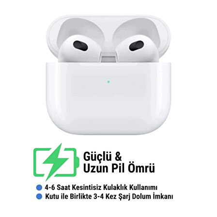 La Modena Premium 3. Nesil Beyaz Ios Android Uyumlu Kablosuz Bluetooth Kulaklık Yeni Nesil Karışık Renk Kılıf Hediyeli