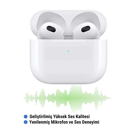 La Modena Premium 3. Nesil Beyaz Ios Android Uyumlu Kablosuz Bluetooth Kulaklık Yeni Nesil Karışık Renk Kılıf Hediyeli