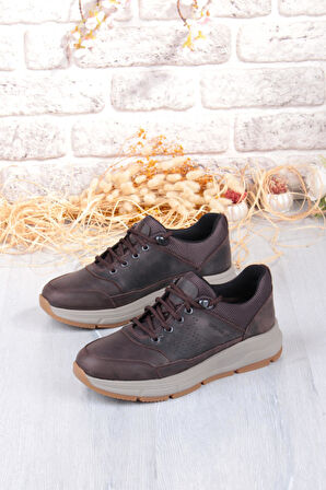 King Paolo I1287 Kruvasan Hafif Rahat Yürüyüş Ayakkabısı Hakiki Deri Erkek Ayakkabı