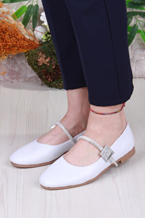 Fort 01-625 Soft Taş Toka Detaylı Rahat Kadın Babet