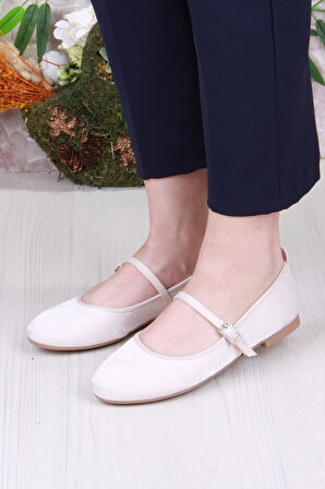 Fort 01-630 Soft Toka Detaylı Şık Ev İş Ofis Rahat Günlük Ayakkabı Kadın Babet