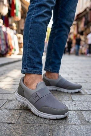 Fort 2023 Anatomik Rahat Esnek Bağcıksız Erkek Sneaker Ayakkabı