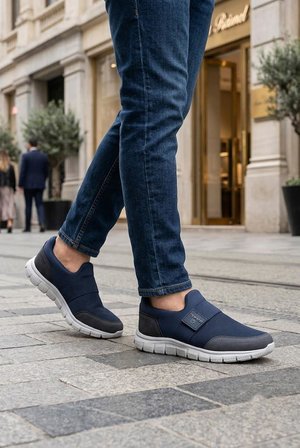 Fort 2023 Anatomik Rahat Esnek Bağcıksız Erkek Sneaker Ayakkabı