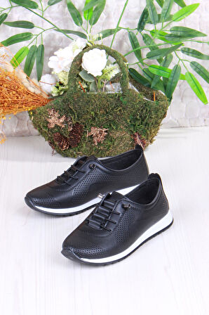 Fort 2035 Lara Comfort Baskı Detaylı Lastik Bağçıklı Kadın Ayakkabı