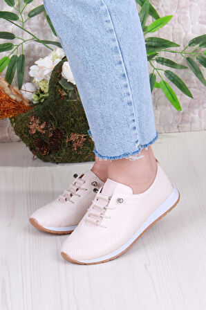 Fort 2035 Lara Comfort Baskı Detaylı Lastik Bağçıklı Kadın Ayakkabı