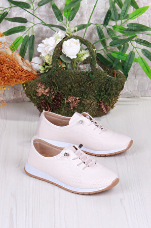 Fort 2035 Lara Comfort Baskı Detaylı Lastik Bağçıklı Kadın Ayakkabı