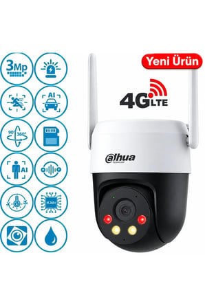 DH-P3AE-PV-4G 3MP DUAL LİGHT SESLİ 4G MİNİ PT KAMERA