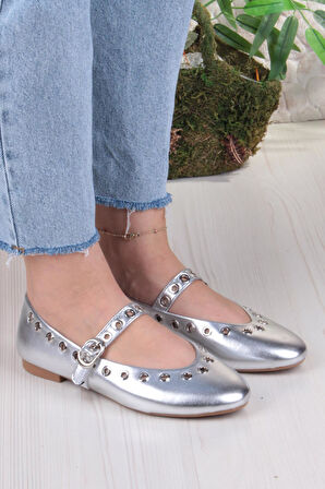 Fort 027-822 Fls Pul Detaylı Bant Toka Detaylı Kadın Babet