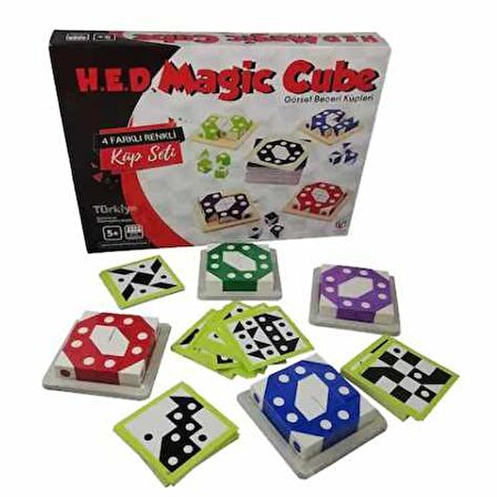 HED Magic Cube Oyunu Q bitz Görsel Beceri Küpleri Dikkat Zeka ve Akıl Oyunu