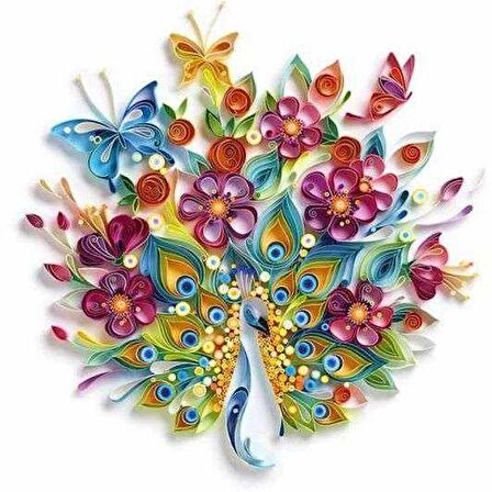 Kumtoys Quilling 5mm Kağıt Kıvırma Sanatı 5mm Kağıt Telkari 15 Farklı Renk Kağıt Bükücü