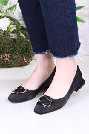 Fort 2343304 Merry Saten Toka Detaylı Alçak Topuk Kadın Ayakkabı