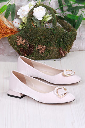 Fort 2343304 Merry Saten Toka Detaylı Alçak Topuk Kadın Ayakkabı